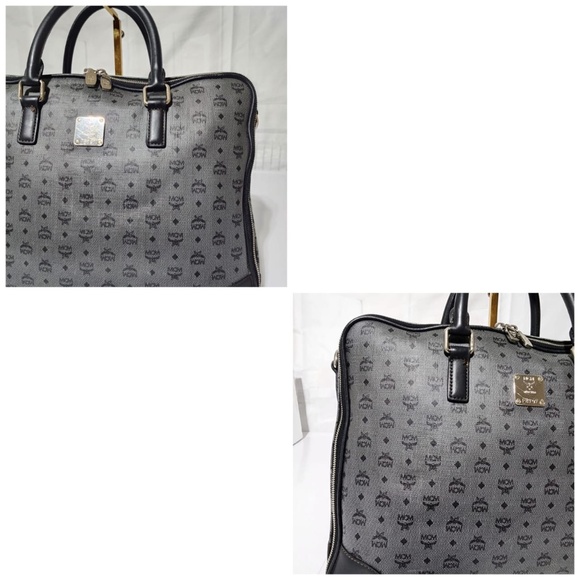 Authentic MCM Visetos Laptop Bag Grey/Black - Picture 8 of 14